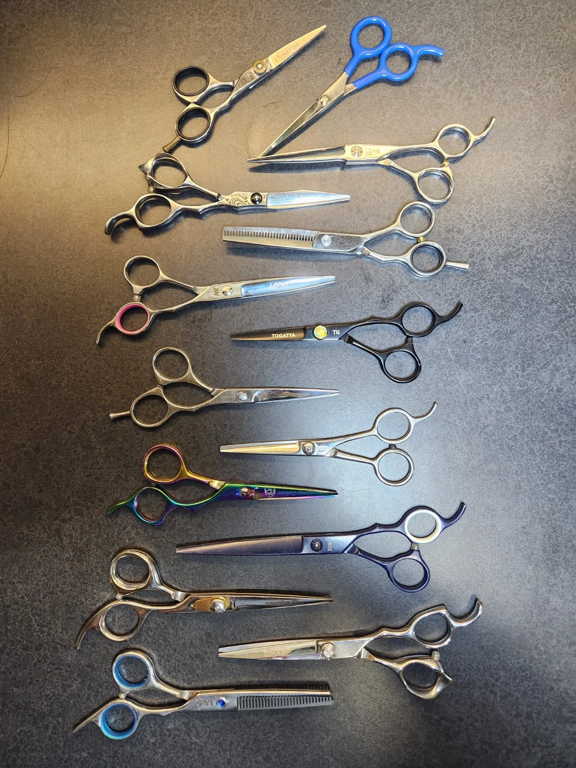 Hair styling and grooming shears